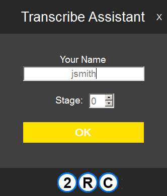 Transcribe Assistant - Stand-Alone Login